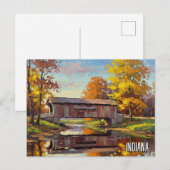 Indiana Covered Bridge Postkarte (Vorne/Hinten)