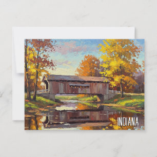 Indiana Covered Bridge Postkarte