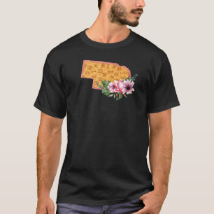 Indiana Cow Marken Western Floral Girlande Süß T-Shirt