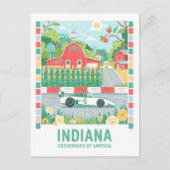 Indiana Crossroads of America Summer Travel Postkarte (Vorderseite)