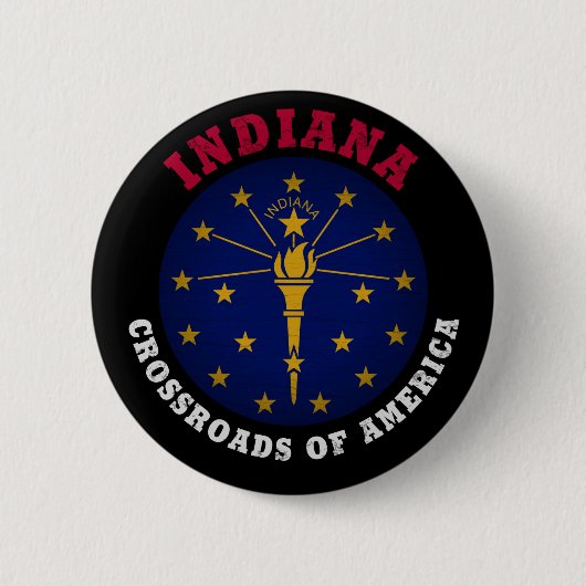 INDIANA CROSSROADS STAAT FLAG BUTTON (Vorderseite)