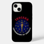 INDIANA CROSSROADS STAAT FLAG Case-Mate iPhone HÜLLE (Rückseite)