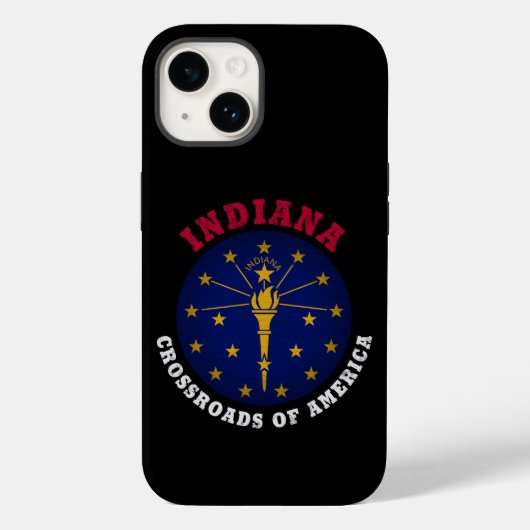 INDIANA CROSSROADS STAAT FLAG Case-Mate iPhone HÜLLE (Rückseite)