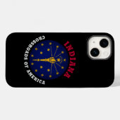 INDIANA CROSSROADS STAAT FLAG Case-Mate iPhone HÜLLE (Rückseite (Horizontal))