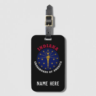 INDIANA CROSSROADS STAAT FLAG GEPÄCKANHÄNGER