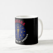 INDIANA CROSSROADS STAAT FLAG KAFFEETASSE (VorderseiteRechts)