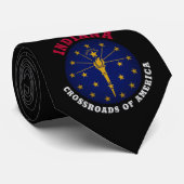 INDIANA CROSSROADS STAAT FLAG KRAWATTE (Gerollt)