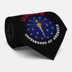 INDIANA CROSSROADS STAAT FLAG KRAWATTE