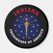 INDIANA CROSSROADS STAAT FLAG MAGNET (Vorne)