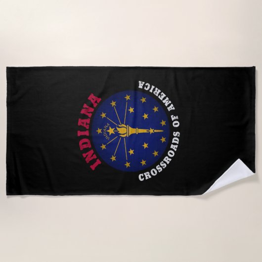 INDIANA CROSSROADS STAAT FLAG STRANDTUCH (Vorderseite)