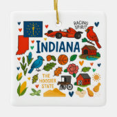 Indiana Custom Family Trip Christmas Keramikornament (Vorderseite)