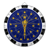 Indiana Dartboard USA & Indiana Flag / Spielbrett Dartscheibe (vorne)