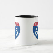 Indiana dem Schild in der Autobahn-I-65 - Tasse (Zentrum)