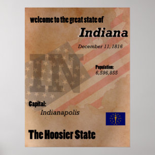 Indiana der Hoosier-Staats-Klassiker Poster