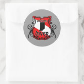 Indiana Diver Runder Aufkleber (Tasche)