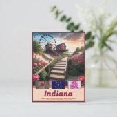 Indiana Dreamscape: Surreal Staat Masterpiece Postkarte (Stehend Vorderseite)