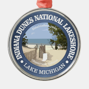 Indiana-Dünen-Staatsangehöriger Lakeshore Ornament Aus Metall
