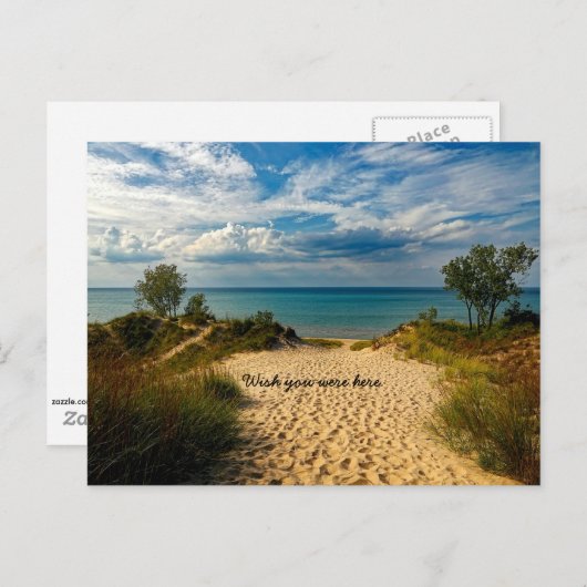 Indiana Dunes, Lake Michigan. Ich wünschte, du wär Postkarte (Vorne/Hinten)