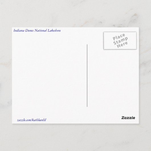 Indiana Dunes National Lakeshore Postkarte (Rückseite)