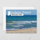 Indiana Dunes National Park Beach Postkarte (Vorne/Hinten)