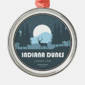 Indiana Dunes National Park Deer Ornament Aus Metall (Vorne)