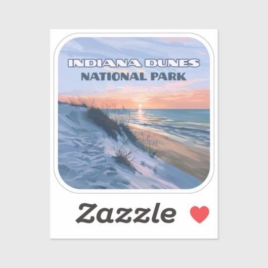 Indiana Dunes National Park Lake Michigan Aufkleber (Blatt)