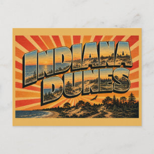 Indiana Dunes National Park Lake Michigan Kunst Postkarte