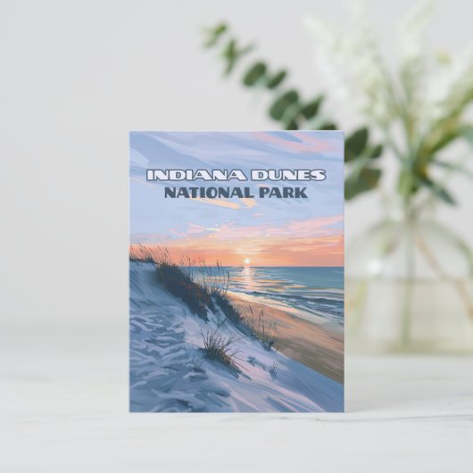 Indiana Dunes National Park Lake Michigan Postkarte (Stehend Vorderseite)