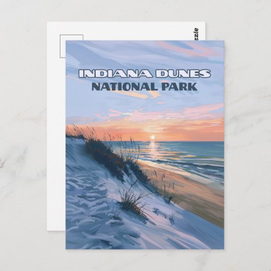 Indiana Dunes National Park Lake Michigan Postkarte (Vorne/Hinten)