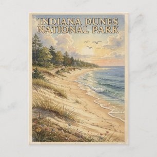 Indiana Dunes National Park Lake Michigan Postkarte