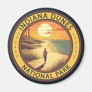 Indiana Dunes National Park Reise Kunst Vintage Magnet