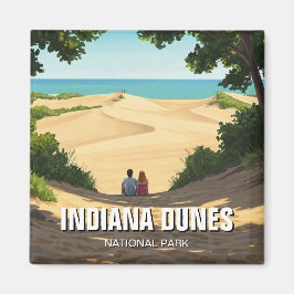 Indiana Dunes National Park Travel Couple Magnet