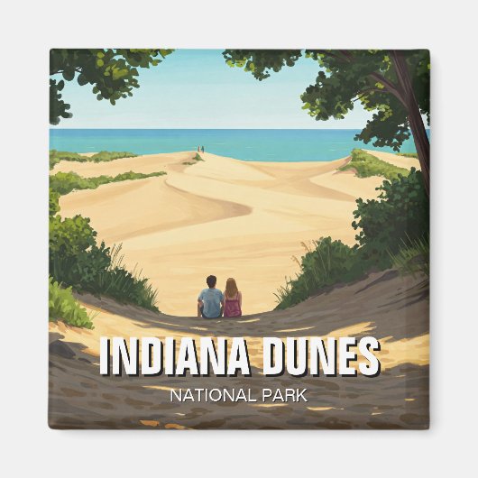 Indiana Dunes National Park Travel Couple Magnet (Vorne)