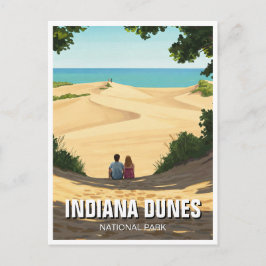 Indiana Dunes National Park Travel Couple Postkarte