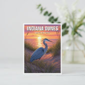 Indiana Dunes National Park Travel Heron Postkarte (Stehend Vorderseite)
