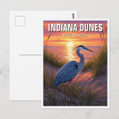 Indiana Dunes National Park Travel Heron Postkarte (Vorne/Hinten)