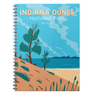 Indiana Dunes National Park Vintage Notizblock