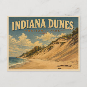 Indiana Dunes National Park Vintage Postkarte