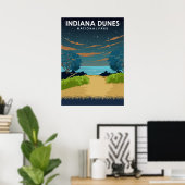 Indiana Dunes National Park Vintage Travel Poster (Heimbüro)