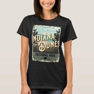 Indiana Dunes National Park Vintage Travel Poster T-Shirt