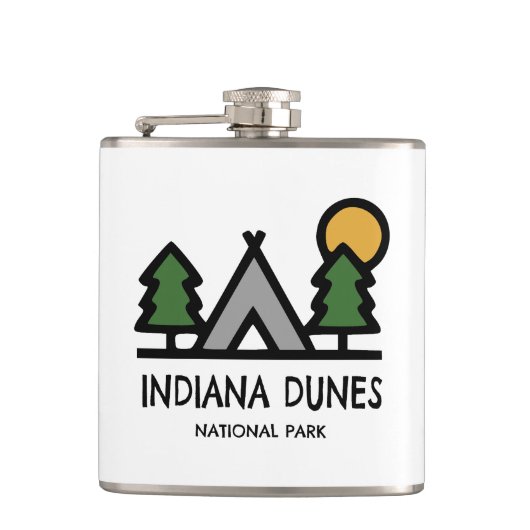 Indiana Dunes Nationalpark Flachmann (Vorderseite)