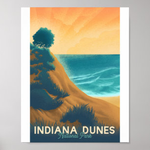 Indiana Dunes Nationalpark Litho Artwork Poster