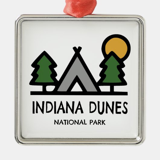 Indiana Dunes Nationalpark Ornament Aus Metall (Vorne)