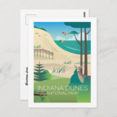 Indiana Dunes Nationalpark Postkarte (Vorne/Hinten)