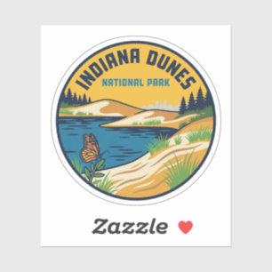 Indiana Dunes Nationalpark Reiseaufkleber Sticker