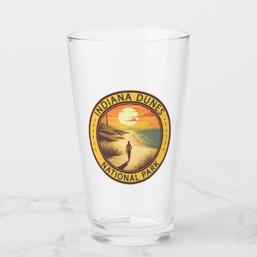 Indiana Dunes Nationalpark Reisen Vintag Glas (Vorderseite)