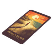 Indiana Dunes Nationalpark Reisen Vintag Magnet (Linke Seite)