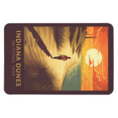 Indiana Dunes Nationalpark Reisen Vintag Magnet (Horizontal)