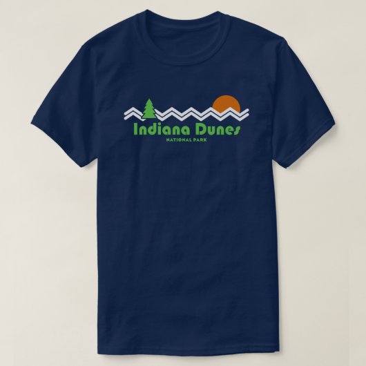 Indiana Dunes Nationalpark Retro T-Shirt (Design vorne)