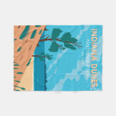 Indiana Dunes Nationalpark Vintag Fleecedecke (Vorderseite (Horizontal))